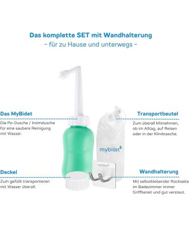Intimate Shower Set: Wall Bracket + 3.0 Mybid Po Shower with Travel Bag for Easy Cleaning - Ideal for Puerperium and Travel - Buy Online on GoSupps.com