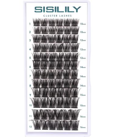 SISILILY Individual Cluster Lashes 72 Clusters C D Curl | DIY Lash Extensions 10-16mm Wispy Fluffy Reusable False Eyelashes - DM28 Mix - Buy Online on GoSupps.com