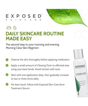 Exposed Skin Care Clearing Tonic Step 2 - Acne Clearing Toner with Salicylic Acid & Green Tea - 4 fl oz - Buy Online on GoSupps.com