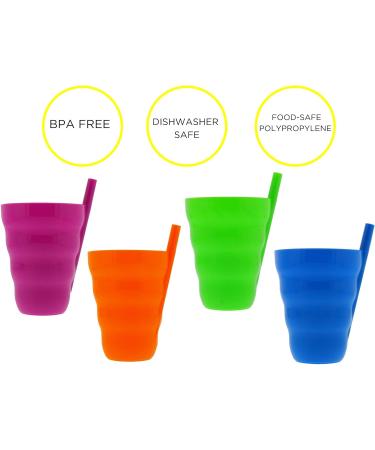 Arrow Sip-A-Cup with Built-In Straw for Kids - Purple Blue Green Orange (4 Pack) - Buy Online on GoSupps.com