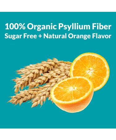 Organic Psyllium Fiber Powder - Sugar Free, Keto-Friendly, Non-GMO | Digestive & Heart Health Support | Natural Orange Flavor - 42 Servings - Buy Online on GoSupps.com