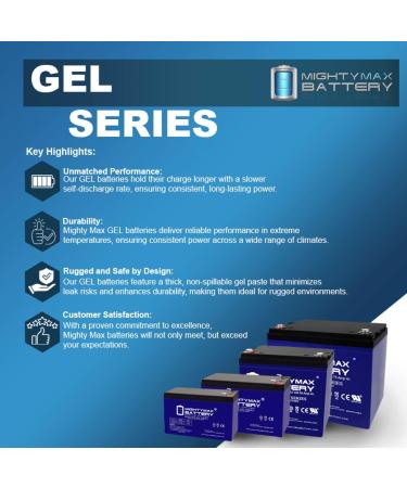 Mighty Max 12V 18AH Gel Battery Replacement for WP17-12 D5745 6DZM17 | International Shipping Available - Buy Online on GoSupps.com