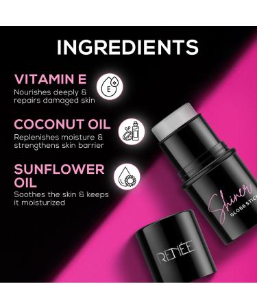 Buy RE-NEE Shiner Face Gloss Stick - Hydrating Non-Sticky & Lightweight Formula with Vitamin E Sunflower & Coconut Oil - Instant Glossy Shine 5 Gm - International Shipping Available - Buy Online on GoSupps.com