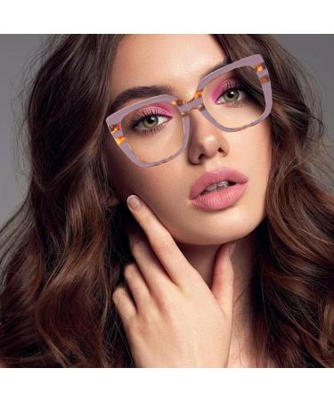 Buy Blue Light Blocking Cat Eye Glasses | Anti-UV Gaming Specs for Men & Women - Purple Fashion Eyewear - Buy Online on GoSupps.com