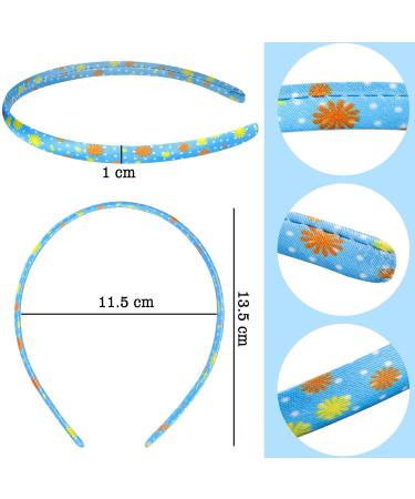 Duufin 30 Pieces Satin Hairbands - Vintage Thin 1CM Floral Headbands for Girls & Women | International Shipping Available - Buy Online on GoSupps.com