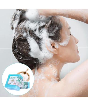 KYSUN Le Naturel Soap Handmade Soap Natural Cleansing Soap Natural Exfoliating Sea Salt Soap Vegan Shower Soap Skin Lightening Soap Face and Body 2 Bars - Buy Online on GoSupps.com