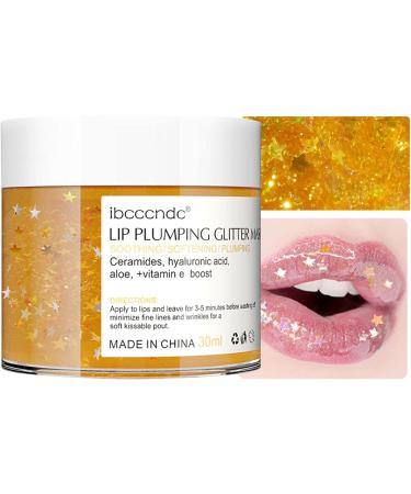 Glitter Oil For Lip | Natural Lip Plumping Oil For Day And Night Use Lip Plumping Gloss With Glitter To Bring Extra Shine And To Your Lips For Parties Clubs Cyhamse Yellow - Buy Online on GoSupps.com