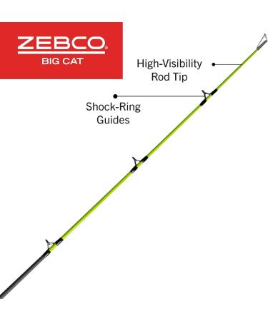 Zebco Big Cat 7-Foot Casting Fishing Rod - Medium-Heavy Power, Fiberglass Pole with High-Visibility Tip and Extended EVA Handle - Buy Online on GoSupps.com