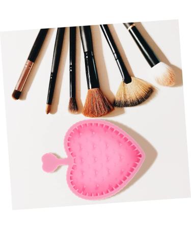 SOESFOUFU Makeup Brush Cleaning Pad Beauty Brush Cleaning Bowl Brush Cleaning Mat Silicone Dryer Cleaner Makeup Gadgets Makeup Cleaning Mat Brush Cleaners Guangdong Silica Gel Make up 12x9cm Pink - Buy Online on GoSupps.com