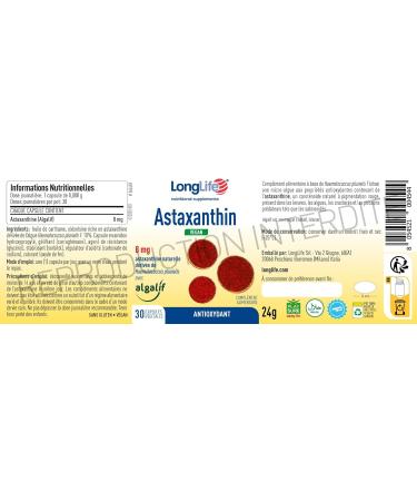 LongLife Astaxanthine Vegan 8 mg - Buy Online on GoSupps.com