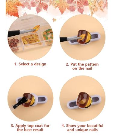 Kalolary Maple Leaves Nail Art Sequins - 3D Fall Stickers & Glitter Flakes for Autumn Nail Decor - Buy Online on GoSupps.com