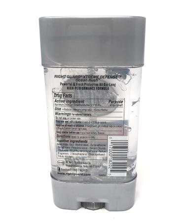 Right Guard Xtreme Defense Ocean Rush Gel Antiperspirant/Deodorant - 4 oz (Pack of 2) | International Shipping Available - Buy Online on GoSupps.com