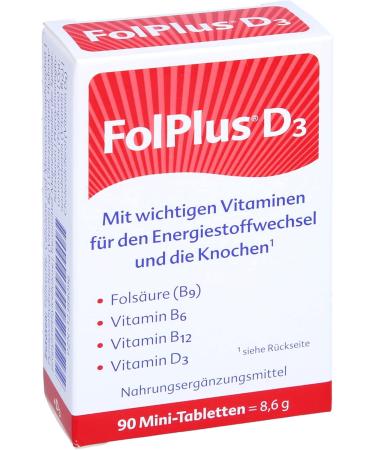 Buy Folplus Vitamin B + D3 by Steripharm - Boost Memory Nerves Energy & Bones | 90 Capsules - International Shipping - Buy Online on GoSupps.com