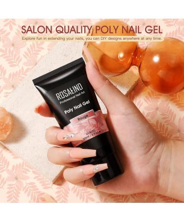 Buy Rosalind Poly Nail Gel 60ml - Acrylic Gel for Nail Extensions UV/LED Polish for Manicure & Repair | Blush Color - Buy Online on GoSupps.com