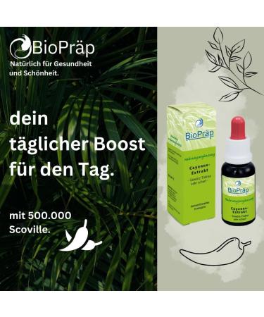 BioPr p Cayenne Extract 500 000 Scoville | 20ml Vegan | Made in Germany | Certified Quality - Buy Online on GoSupps.com