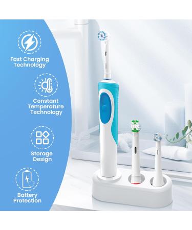 Charger for Oral-B Braun Electric Toothbrush - Waterproof Inductive Charging Base Model 3757 with Storage & 2 Covers - Compatible with Most Models - Buy Online on GoSupps.com