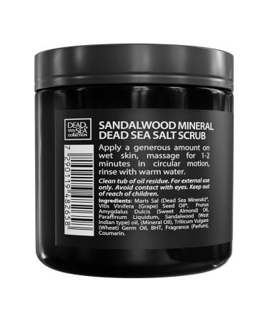Dead Sea Collection Sandalwood Salt Body Scrub for Men - 23.28 OZ with Pure Oils & Minerals - International Shipping Available - Buy Online on GoSupps.com
