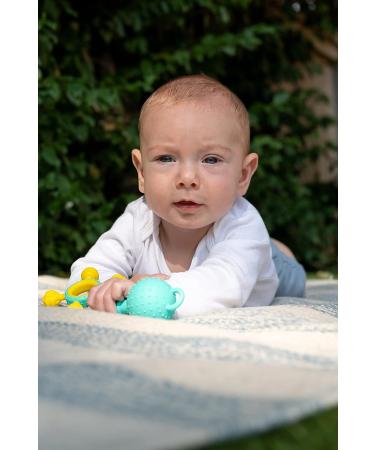 Mobi Gumlii Sensory Teether Rattle - Best Baby Toys 0-6 Months | Teething & Sensory Toys for Newborns | Baby Rattles & Teethers for Boys or Girls - Buy Online on GoSupps.com