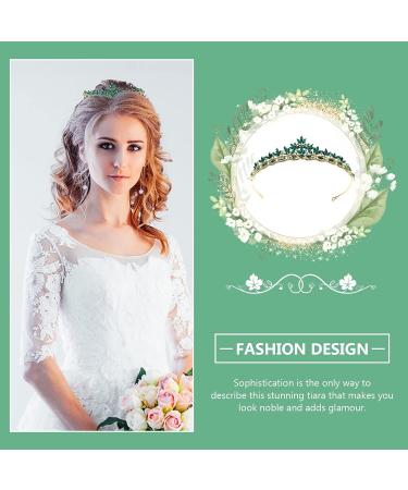 Beaupretty Green Crystal Tiara for Women - Bridal Headpiece for Princess Cosplay Costumes - Buy Online on GoSupps.com