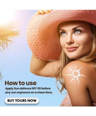 Sun Defence Sunscreen SPF 50 PA++ | Lightweight & Natural Sun Protection Cream | Fast Absorbing | 50g - International Shipping - Buy Online on GoSupps.com