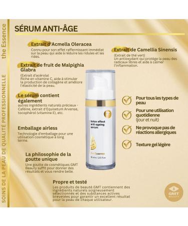 GMT Beauty Anti Aging Face Serum - Anti Wrinkle Serum for Women - Powerful Immediate Anti Wrinkle - Face Serum for Men and Women - Face Care - Buy Online on GoSupps.com