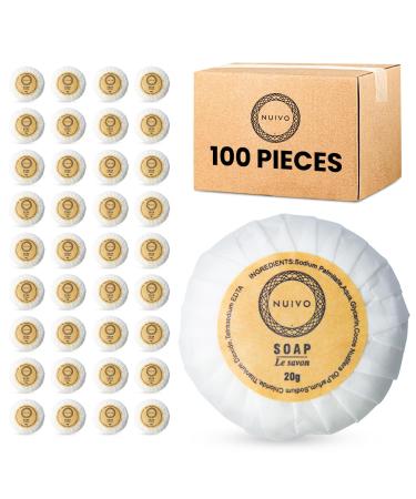 Pack de 100 Mini Savons H tel 20 g Savons Invit s Individuels Ronds Emball s Papier cologique Id al G te Mariage Salle de Bain Voyage