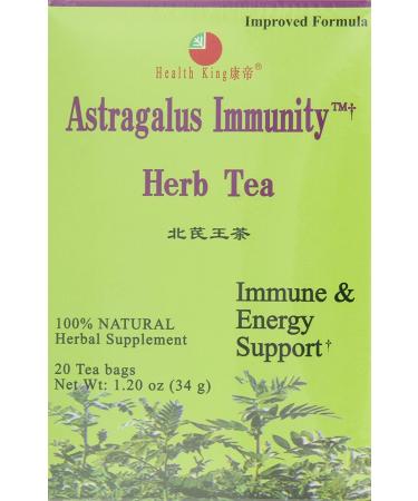 Health King Astragalus Herbal Tea - 20 Teabags (Pack of 4) | Boost Immunity Naturally - Buy Online on GoSupps.com