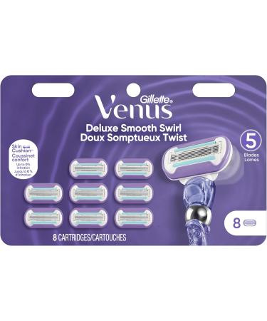 Venus Deluxe Smooth Swirl Women's Razor Blade Refills 8 Count 8 Count (Pack of 1) - Buy Online on GoSupps.com