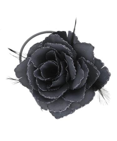 Topkids Rose Flower Hair Clip for Women & Girls | Gray Accessory for Weddings Proms & Special Occasions - Buy Online on GoSupps.com