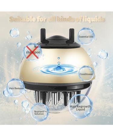 Buy 2-in-1 Hair Oil Applicator & Scalp Massage Brush - Gold 30ml for Hair Treatment & Essential Oils - Buy Online on GoSupps.com
