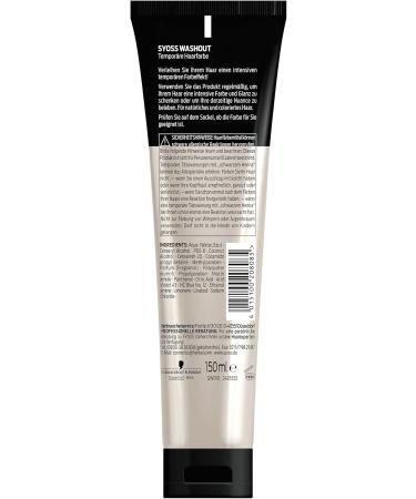 Syoss Wash Out Temporary Hair Color Platinum Blond - 150 ml | Revive Colors & Hold for Up to 8 Washes - International Shipping Available - Buy Online on GoSupps.com