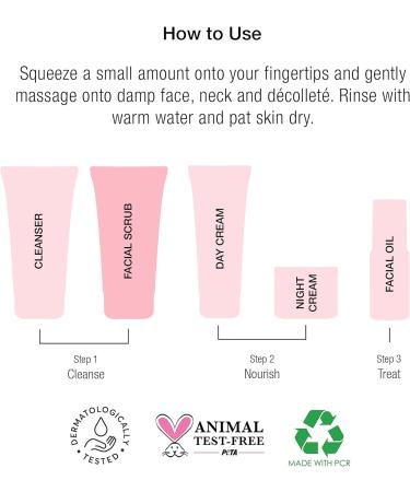 Super Facialist Rosehip Hydrate Face Scrub - Gentle Exfoliator for Sensitive Skin - 150ml - Buy Online on GoSupps.com