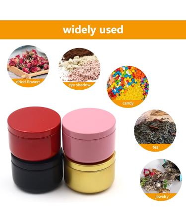 12-Piece 50ml Aluminum Jars Set - Ideal for Lip Balm Creams & Jellies - Includes Lids & Stickers - Gold Small Cans for Crafting & Storage - Buy Online on GoSupps.com