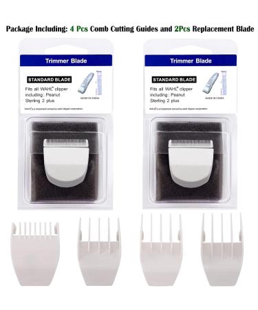 2 Pack Professional Peanut Clipper/Trimmer Snap On Replacement Blades #2068-300 - Compatible with Wahl Peanut Hair Clipper/Trimmer - White (2 Pack) - Buy Online on GoSupps.com