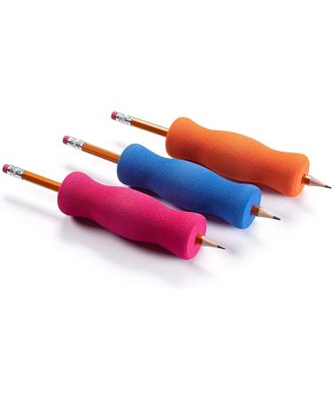 Special Supplies Long Foam Pencil Grips - Colorful Cushioned Holders for Handwriting, Drawing, Coloring - Ergonomic for Kids and Adults - Right or Left-Handed - Reusable (6 Pack) - Buy Online on GoSupps.com