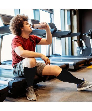 GET-FA 3 Pairs Plus Size Compression Socks for Women and Men - XXL Wide Calf - 20-30mmHg Support for Circulation - Black - Buy Online on GoSupps.com