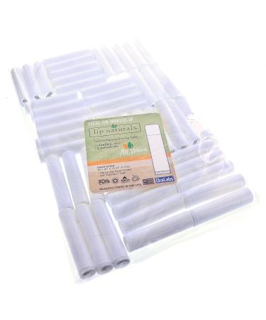 Lip Naturals Lip Balm - 50 Pack Bulk Blank Tubes | Natural Beeswax Vitamin E Aloe | Petrolatum Free | Peppermint Flavor - International Shipping - Buy Online on GoSupps.com
