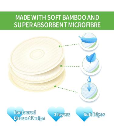 Haakaa All-Day Reusable Nursing Pad Set - 8 Washable Bamboo Breast Pads for Leakproof Breastfeeding Perfect for Pumping & Postpartum Care - Includes Laundry Bag - Buy Online on GoSupps.com