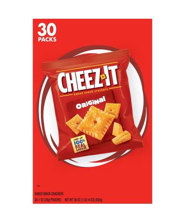 Cheez-It Original Baked Cheese Crackers - 30oz Bag (30 Packs) | Perfect Office and Kids Snack - Buy Online on GoSupps.com