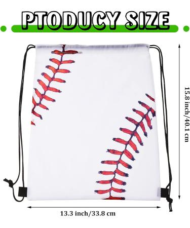 Frienda Drawstring Backpack Baseball Drawstring Bag Baseball Drawstring Party Favor Bags for Your Gym Class and Sports Teams (12 Pieces) - Buy Online on GoSupps.com