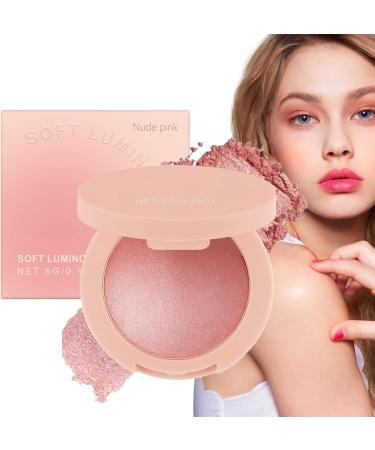 Blush Powder Face Makeup Blush Powder Long Lasting Buildable Shine Makeup Lightweight Cosmetics For All Skin Tones Women Girls Travel Wedding Party Nude - Buy Online on GoSupps.com