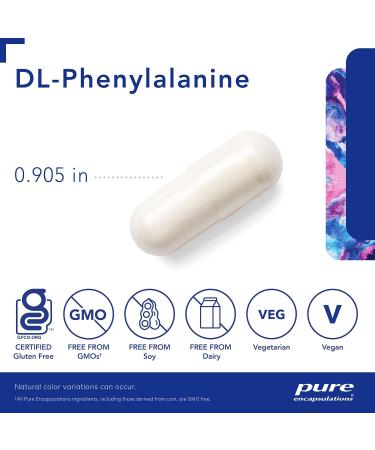 Pure Encapsulations DL-Phenylalanine Amino Acid Supplement - 90 Capsules - Buy Online on GoSupps.com