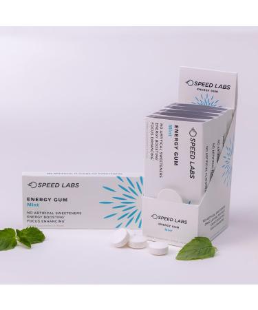 Buy Mint Natural Caffeine Energy Gum - 25mg Caffeine Sugar Free Gluten Free 48 Pieces | Boost Energy & Focus - Buy Online on GoSupps.com