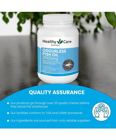 Healthy Care Odourless Fish Oil 2000mg 400 Soft Capsules - Buy Online on GoSupps.com
