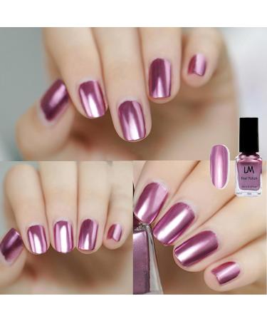 Metal Nail Polish - 6PC Mirror Nail Varnish - Quick Drying Mirror Nail Varnish - Light Pink Dark Pink Silver Rose Gold Blue Green Metallic Effect Nail Polish No UV Needed - Buy Online on GoSupps.com