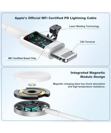 2023 New Apple Watch Charger USB C with PD Fast Wall Charger Apple MFi Certified Smart iWatch Magnetic Cable for Watch Series8 7 6 5 4 3 2 1 SE1 SE2 Type C 2-in-1 Fast Charging for iPhone&Watch(6ft) White Charger+Cable - Buy Online on GoSupps.com