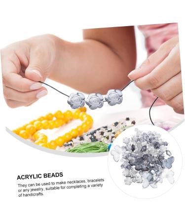 Anneome 1 Hair Decoration Accessories Beads Diy Crafts Charm Braclets Loose Bead Charm Necklace Gradient Dark Grey 0.3X3X4 - Buy Online on GoSupps.com