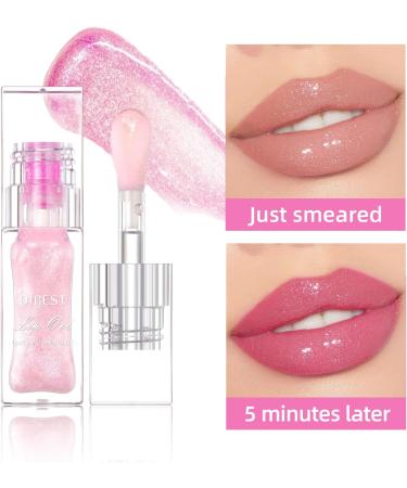 Magic Color Changing Moisturizing Lip Glow Oil Shimmer Liquid Lipstick Hydrating Jelly Lip Gloss Lip Balm Glitter Lip Tint Lip Glaze Lip Oil (# Color 01) - Buy Online on GoSupps.com