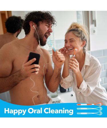 6-Piece Tongue Cleaner Set | BPA-Free Tongue Scrapers for Adults & Kids | Effective Bad Breath Relief & Oral Hygiene | Choice of 6 Colors - Buy Online on GoSupps.com