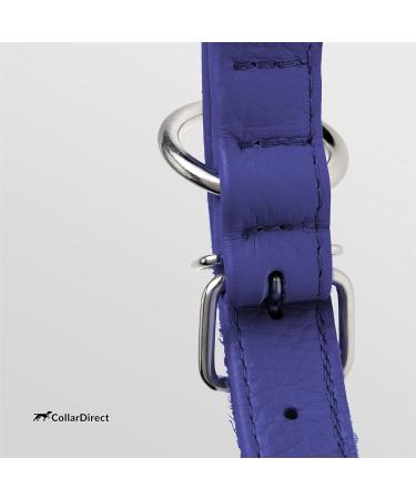 Collardirect Handmade Round Leather Dog Collar - Softly Padded Real Leather for Dogs & Cats - Sizes 18-20 cm in Black Pink Red Purple Blue - Buy Online on GoSupps.com